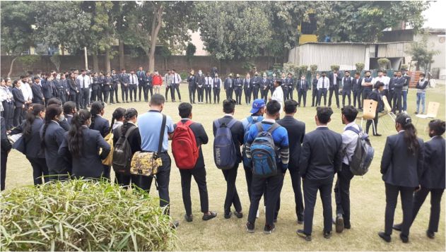 Aids day celebration at BPT grounds, IAMR Ghaziabad by bpt final year students spreading information and knowledge regarding one of the deadliest diseases